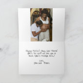 Keepsake moederdag met foto en bloemen feestdagen kaart (Binnen)