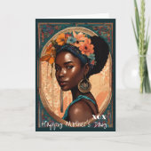 Keepsake moederdag met mooie vrouw kaart (Voorkant)