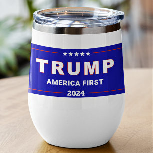 Keepsake, naam Trump 2024 America First 11oz Blue