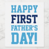 Keepsake Papa's eerste Vaderdag wijnlabel cadeau Wijn Etiket (Enkel label)