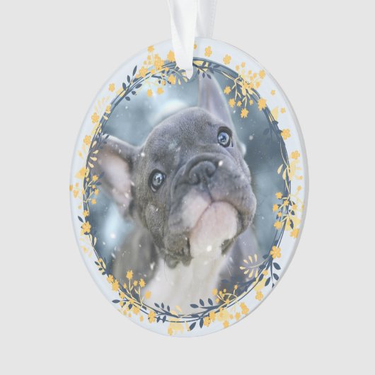 Keepsake Pet Foto + Jaar Chanoeka Herdenking Ornament (voorkant)