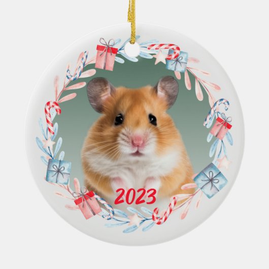 Keepsake Photo Holiday Keramisch Ornament (Achterkant)