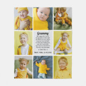 Keepsake Poem to Grandma Nana from Grandkids Photo Fleece Deken (Voorkant)