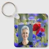 Keepsake  Poppy Cornflower Meadow Memorial Sleutelhanger (Voorkant)