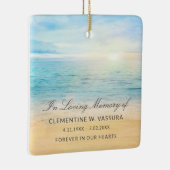 Keepsake Remembrance Beach Foto Keramisch Ornament (Rechts)