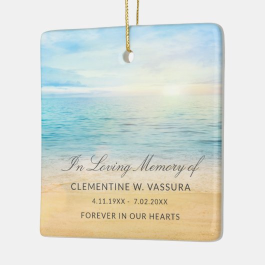 Keepsake Remembrance Beach Foto Keramisch Ornament (Links)