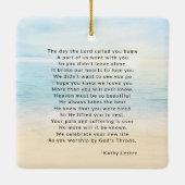 Keepsake Remembrance Beach Foto Keramisch Ornament (Achterkant)