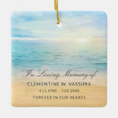 Keepsake Remembrance Beach Foto Keramisch Ornament (Voorkant)
