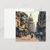 Keepsake souvenir voor het centrum van Kolkata, In (Voorkant / Achterkant)