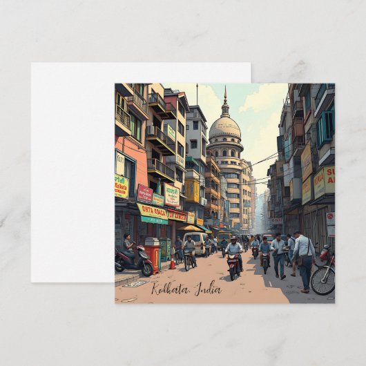 Keepsake souvenir voor het centrum van Kolkata, In (Voorkant / Achterkant)