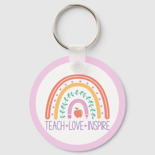 Keepsake Teach Love inspireert Rainbow Sleutelhang Sleutelhanger (Voorkant)