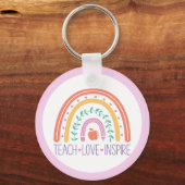 Keepsake Teach Love inspireert Rainbow Sleutelhang Sleutelhanger (Voorkant)