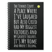 Keepsake Tennis Cadeaus voor Team Player Sport Kin Notitieboek (Voorkant)