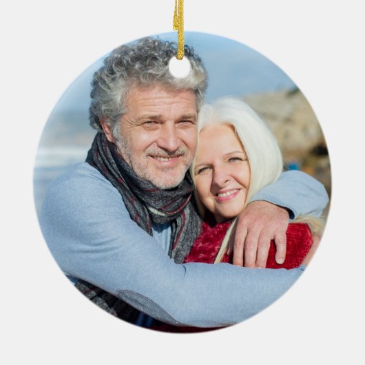 Keepsake van peetouders - Doop Sinaasappel Bloem Keramisch Ornament (Achterkant)