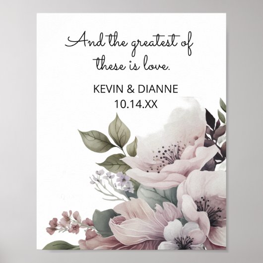 Keepsake Wedding Date Custom Love Poster (Voorkant)