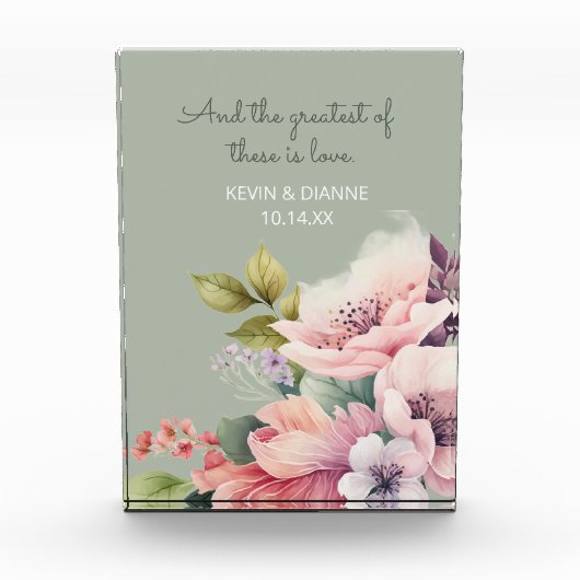 Keepsake Wedding Gift! Custom Love  Fotoblokken (Voorkant)