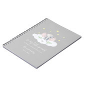 Keepsake Zwangerschap Journal Grijs Moderne Olifan Notitieboek (Linkerzijde)