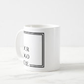 KeepSake Zwart Wit Creëer Uw Eigen Gepersonaliseer Koffiemok (Voorkant links)