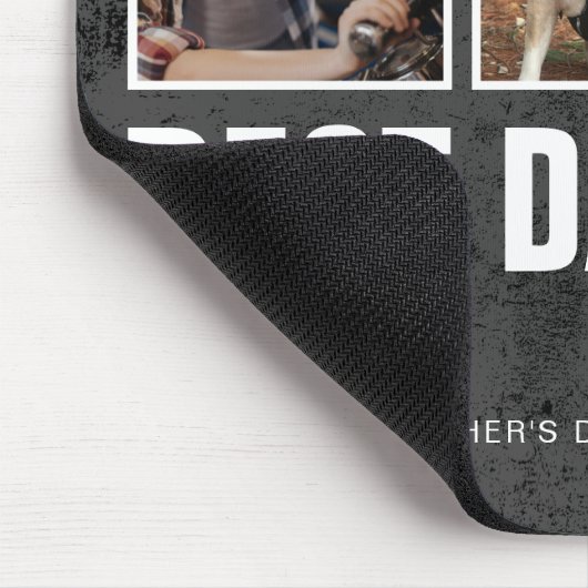 Keepslag Best Dad ever Vaderdag Photo Collage Muismat (Hoek)