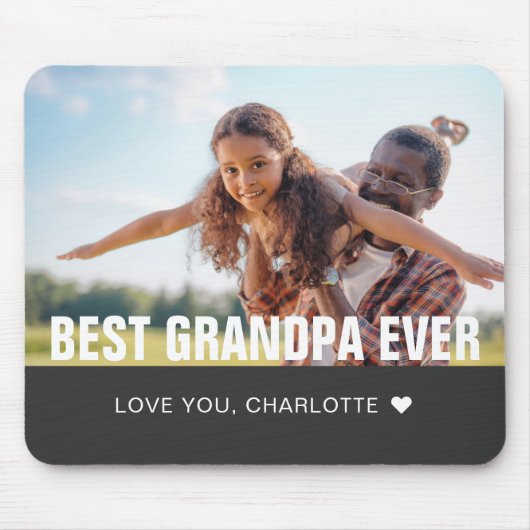 Keepslag Best Grandpa Ever Photo Muismat (Voorkant)