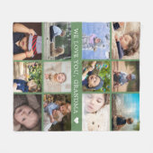Keepslag mama Grandma Photo Collage Fleece Deken (Voorkant (Horizontaal))