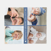 Keepslag mama Grandparent Photo Collage Fleece Deken (Voorkant (Horizontaal))