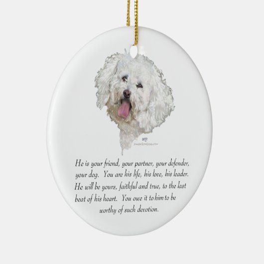 Keepslag, Mannelijke hond Keramisch Ornament (Rechts)