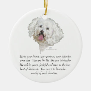 Keepslag, Mannelijke hond Keramisch Ornament