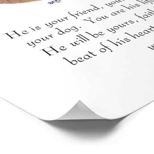 Keepslag, Mannelijke hond Poster (Hoek)