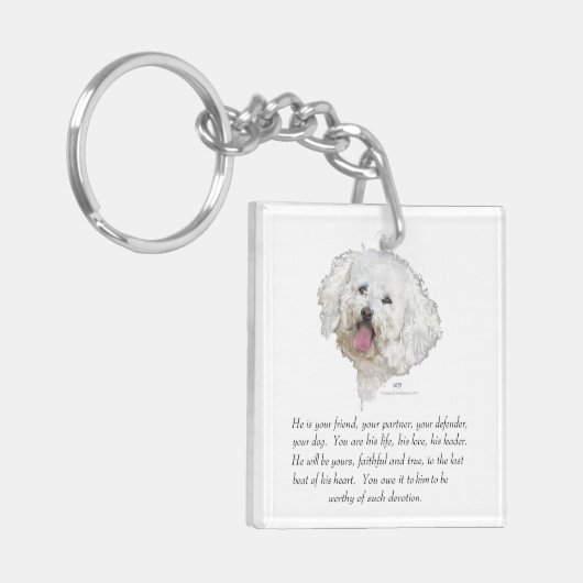 Keepslag, Mannelijke hond Sleutelhanger (Voorkant Links)