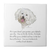 Keepslag, Mannelijke hond Tegeltje (Voorkant)