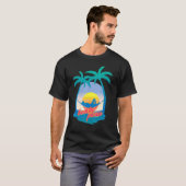 Keer alsjeblieft 80s strand Vacation Palm Trees te T-shirt (Voorkant volledig)