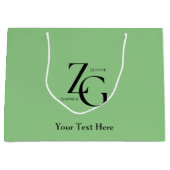 Keer Bedrijfs Aangepaste Logo met de Lichte Groene Groot Cadeauzakje (Voorkant)