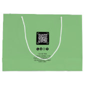 Keer Bedrijfs Aangepaste Logo met de Lichte Groene Groot Cadeauzakje (Achterkant)