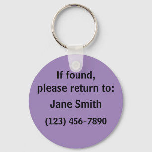 Keer de Verloren Sleutels Sleutelhanger terug