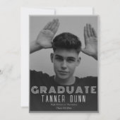 Keer eenvoudig één fotoafstuderen terug aankondiging (Voorkant)