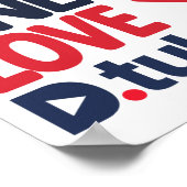 Keer ÉN LOVE D.Tube-kleurenPoster terug Poster (Hoek)