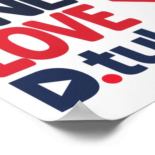 Keer ÉN LOVE D.Tube-kleurenPoster terug Poster (Hoek)