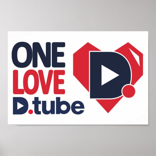 Keer ÉN LOVE D.Tube-kleurenPoster terug Poster (Voorkant)
