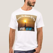 Keer het baken van de hoop terug STEMMING BLAUW T-shirt (Voorkant)