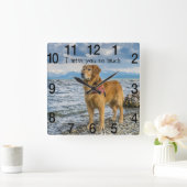 Keer je terug op het strand. vierkante klok (Huis)