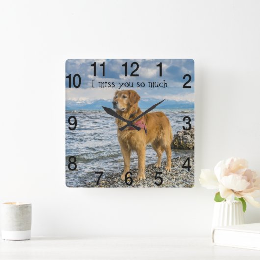 Keer je terug op het strand. vierkante klok (Huis)