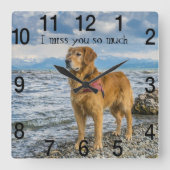 Keer je terug op het strand. vierkante klok (Voorkant)