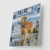 Keer je terug op het strand. vierkante klok (Hoek)