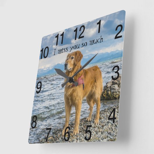 Keer je terug op het strand. vierkante klok (Hoek)