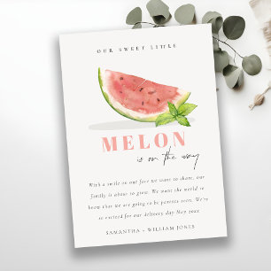 Keer onze kleine Melon Mint Neutrale Aankondiging 