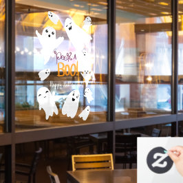 Keer op een boemschrift Halloween grappige spoken Raamsticker