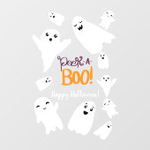 Keer op een boemschrift Halloween grappige spoken Raamsticker (Vel)