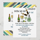 Keer op nieuwjaarsavond moderne kunst kaart (Voorkant / Achterkant)