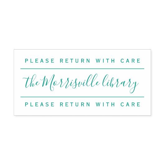 Keer terug met de aangepaste bibliotheeknaam van d  zelfinktende stempel (Design)